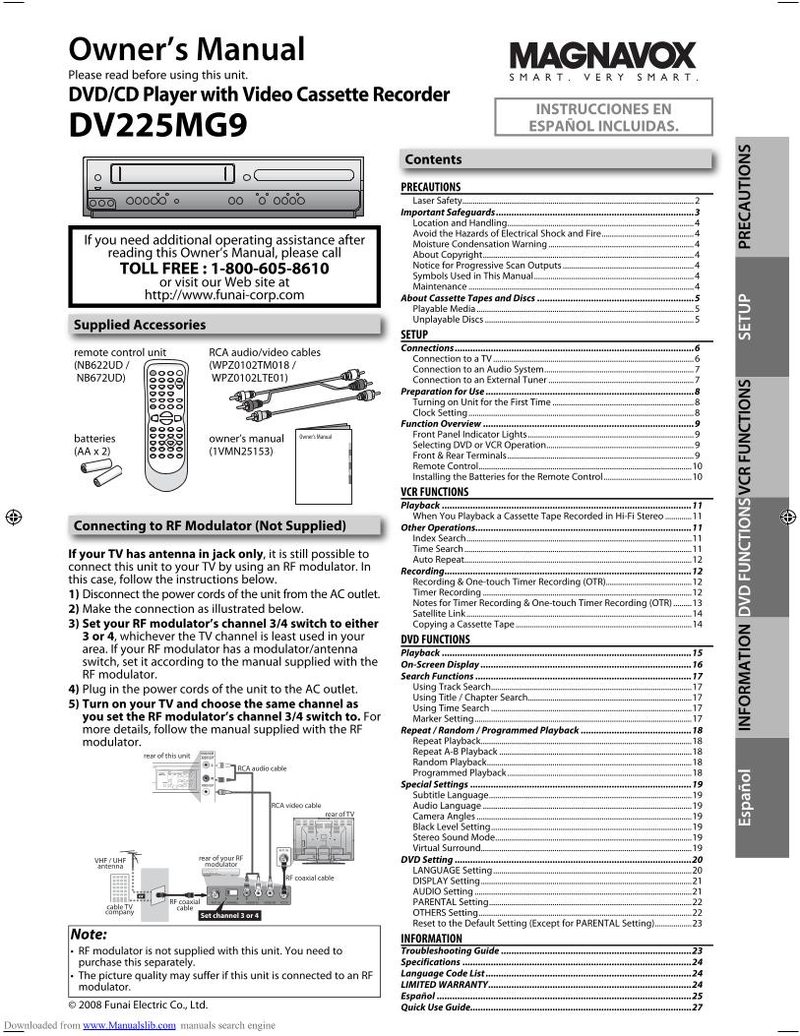 Buy Magnavox DV225MG9OM DV225MG9 Operating Manual